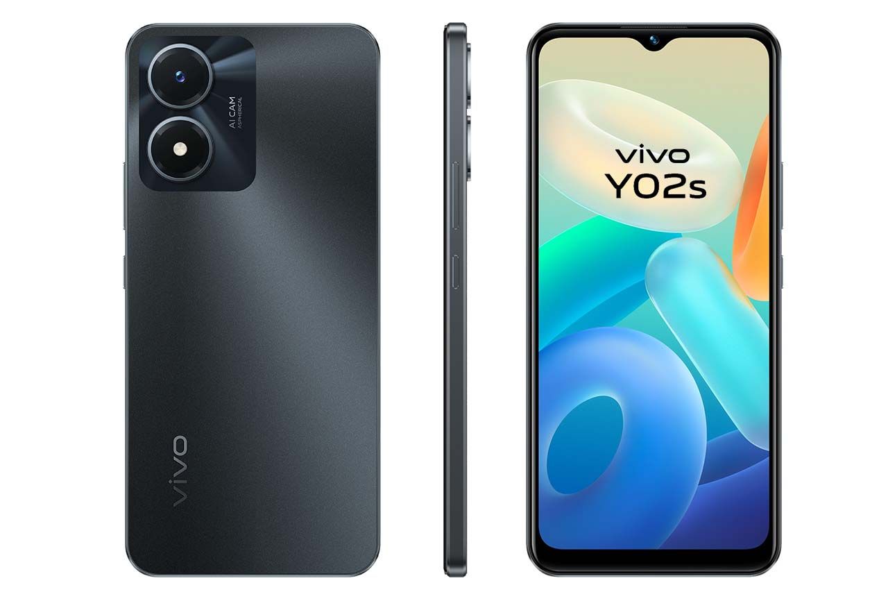 VIVO Mobile Phone Y02S, Fluorite Black 64GB+3GB