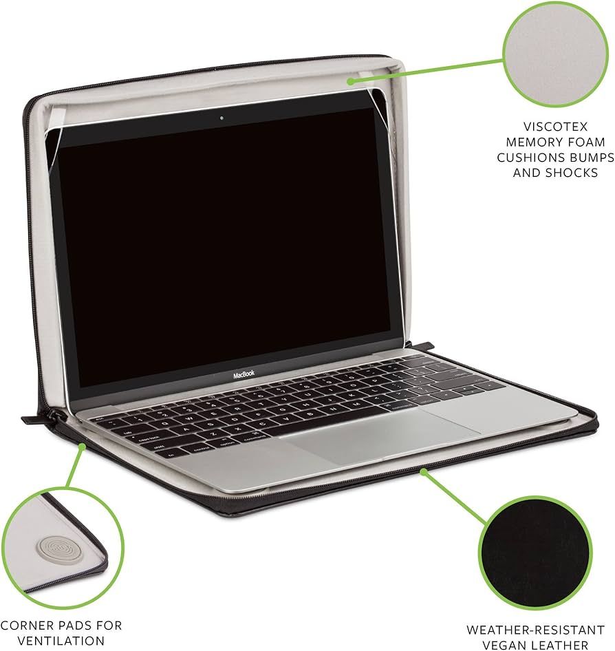Moshi Laptop Codex 12 MacBook Carrying Case, Onyx Black