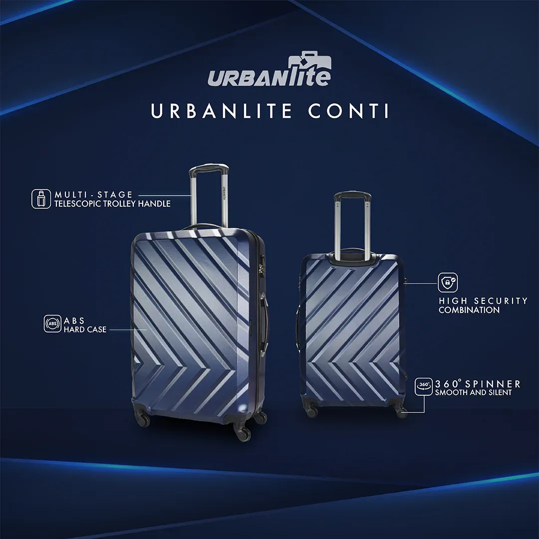 Urbanlite Conti 20inch Hard Case Luggage, Navy