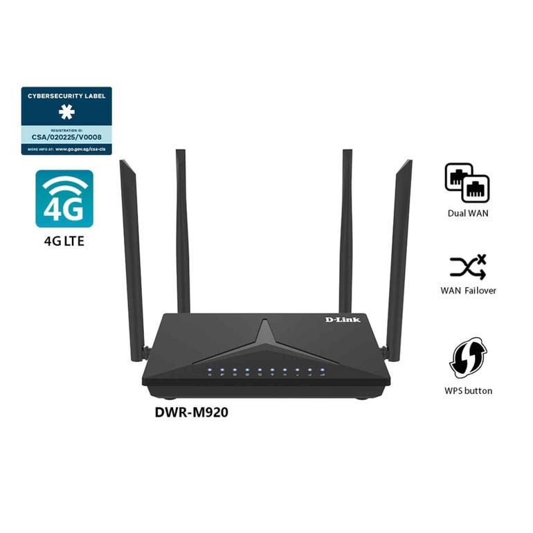 D-LINK DWR-M920 N300 4G LTE ROUTER (CSA)