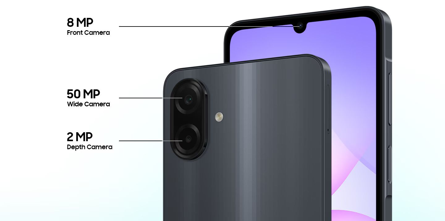 Samsung Galaxy A07 4G Handphone 4GB+128GB, Black