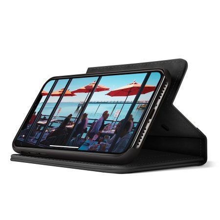 Twelve South iPhone X BookBook 3-in-1 Leather Wallet Case, Black