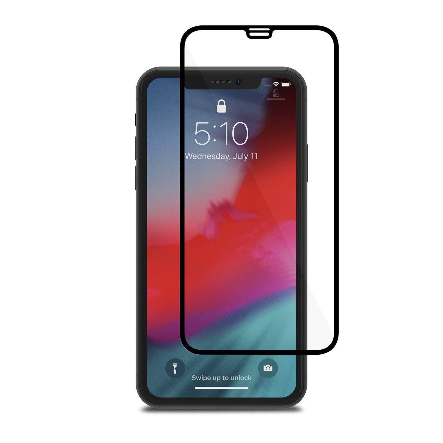 Moshi iPhone X IonGlass, Black (Screen Protector)