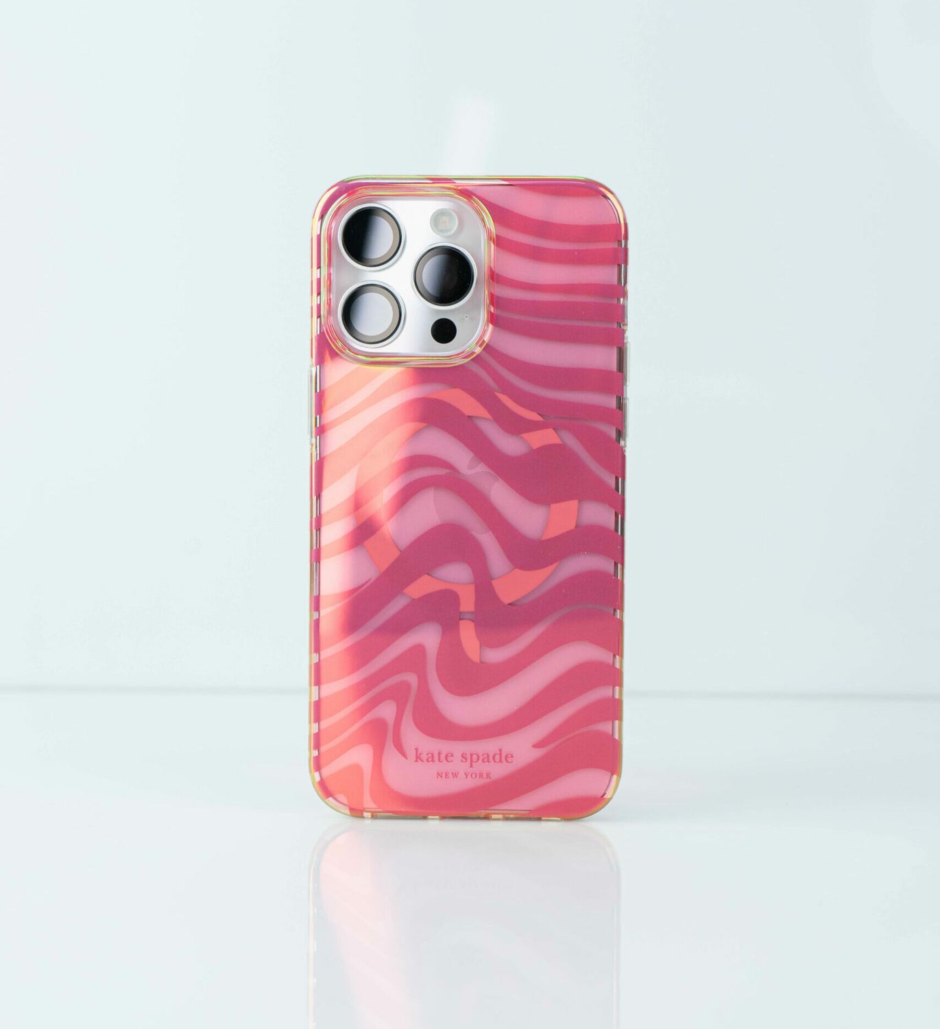 KSNY iPhone 15 Pro Max Protective Hardshell Case with MagSafe, Marble Swirl/Pink