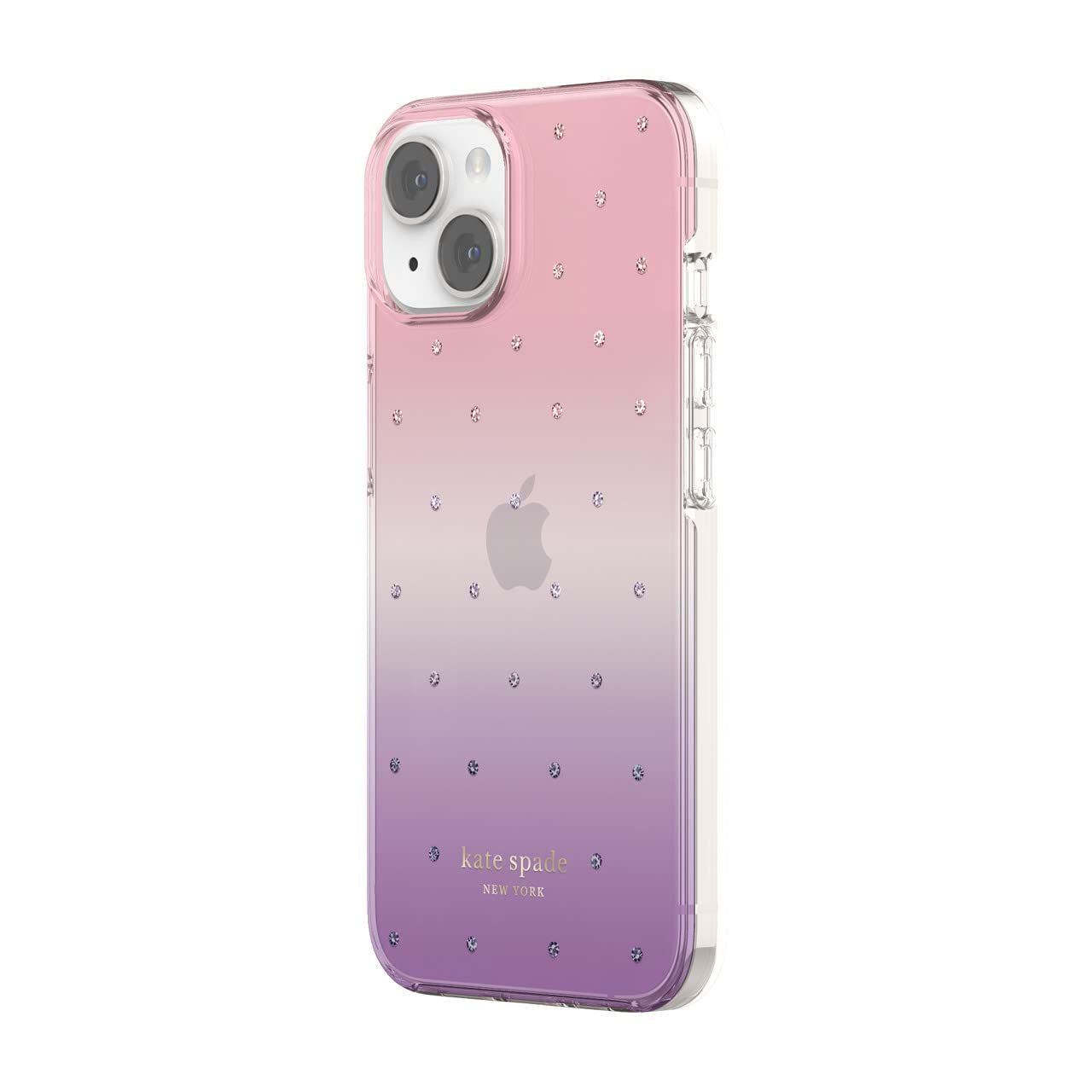 KSNY iPhone 14/15 Plus Defensive Hardshell for MagSafe, Ombre Pin Dot/Violet/Pin