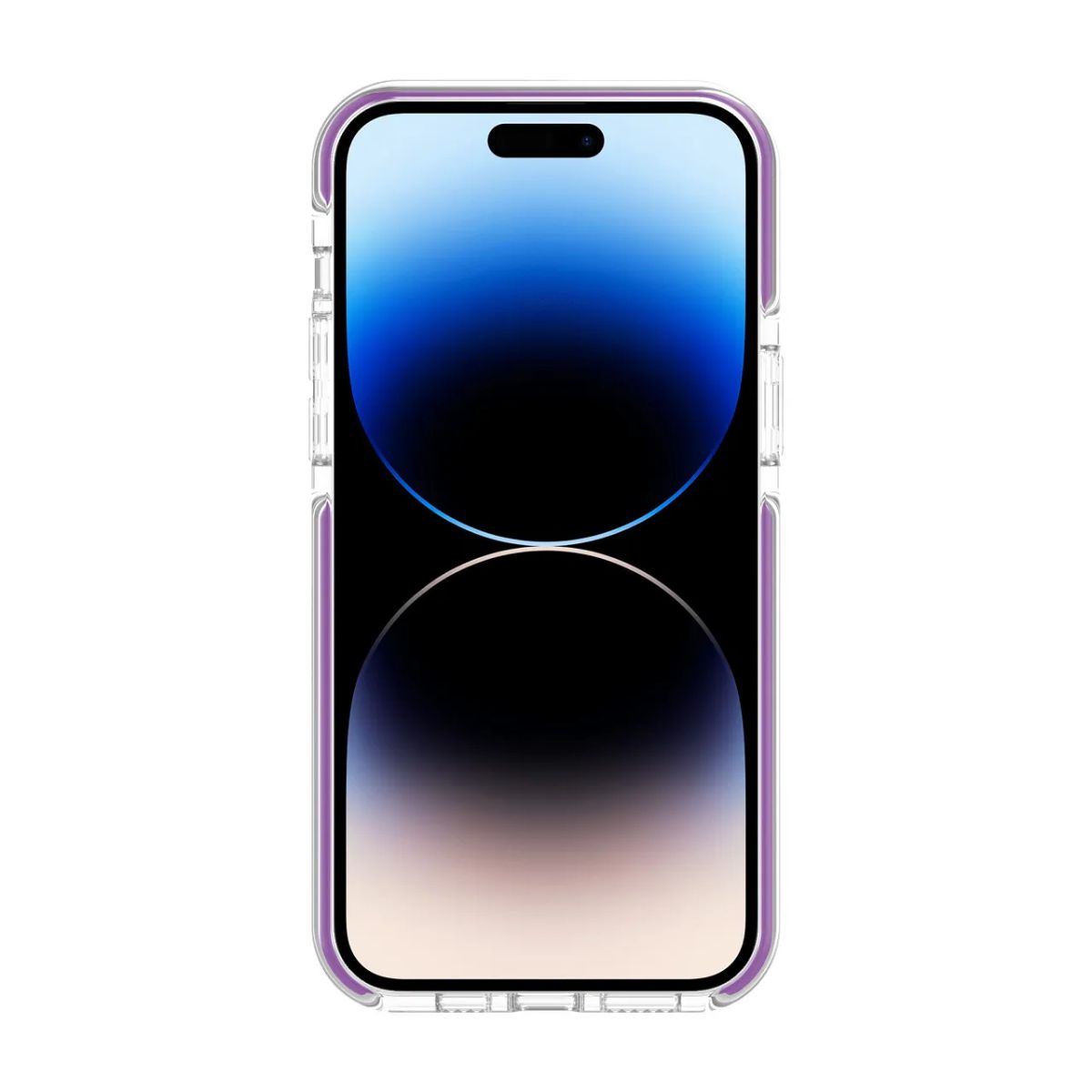 KSNY iPhone 14/15 Plus Defensive Hardshell for MagSafe, Ombre Pin Dot/Violet/Pin