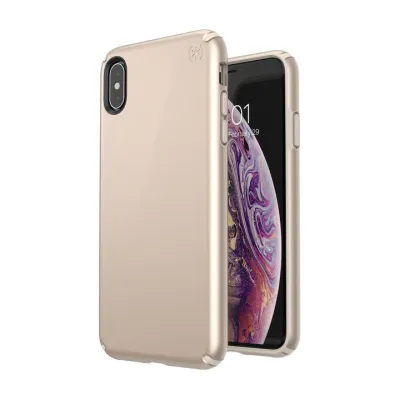 Speck iPhone Xs Max Presidio Metallic, Nude Gold Metallic/Nude Gold