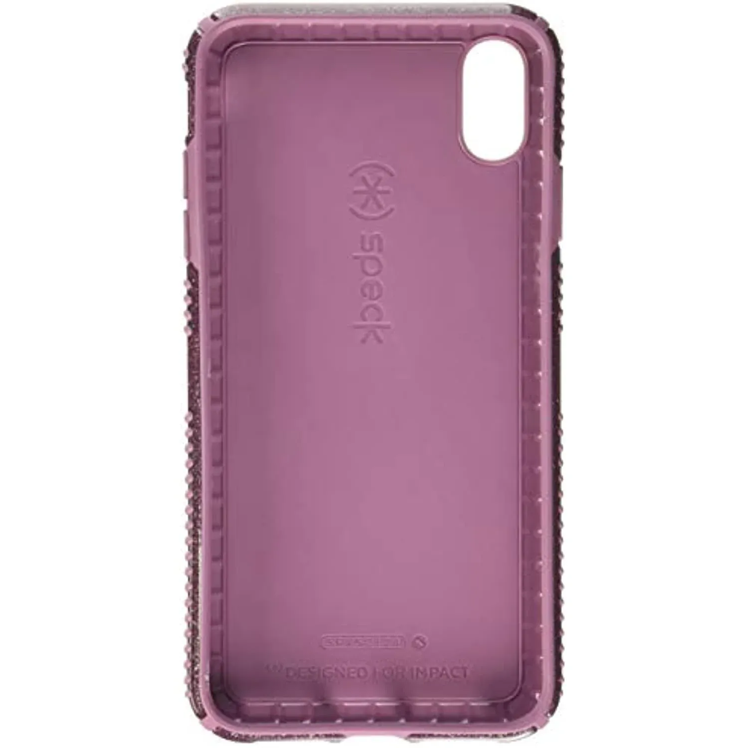 Speck iPhone Xs Max Presidio Grip Glitter, Starlit Purple With Gold Glitter/Catt