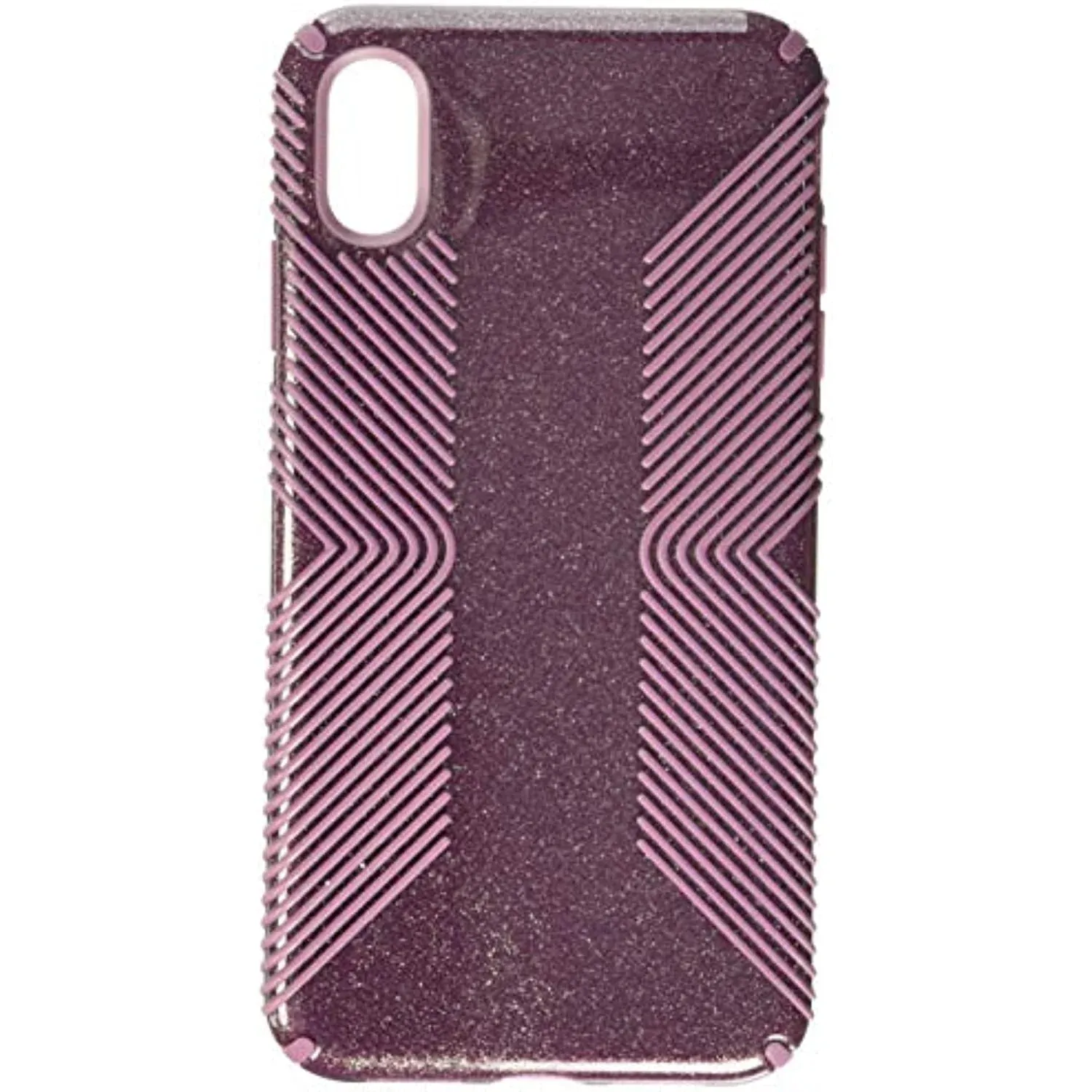 Speck iPhone Xs Max Presidio Grip Glitter, Starlit Purple With Gold Glitter/Catt