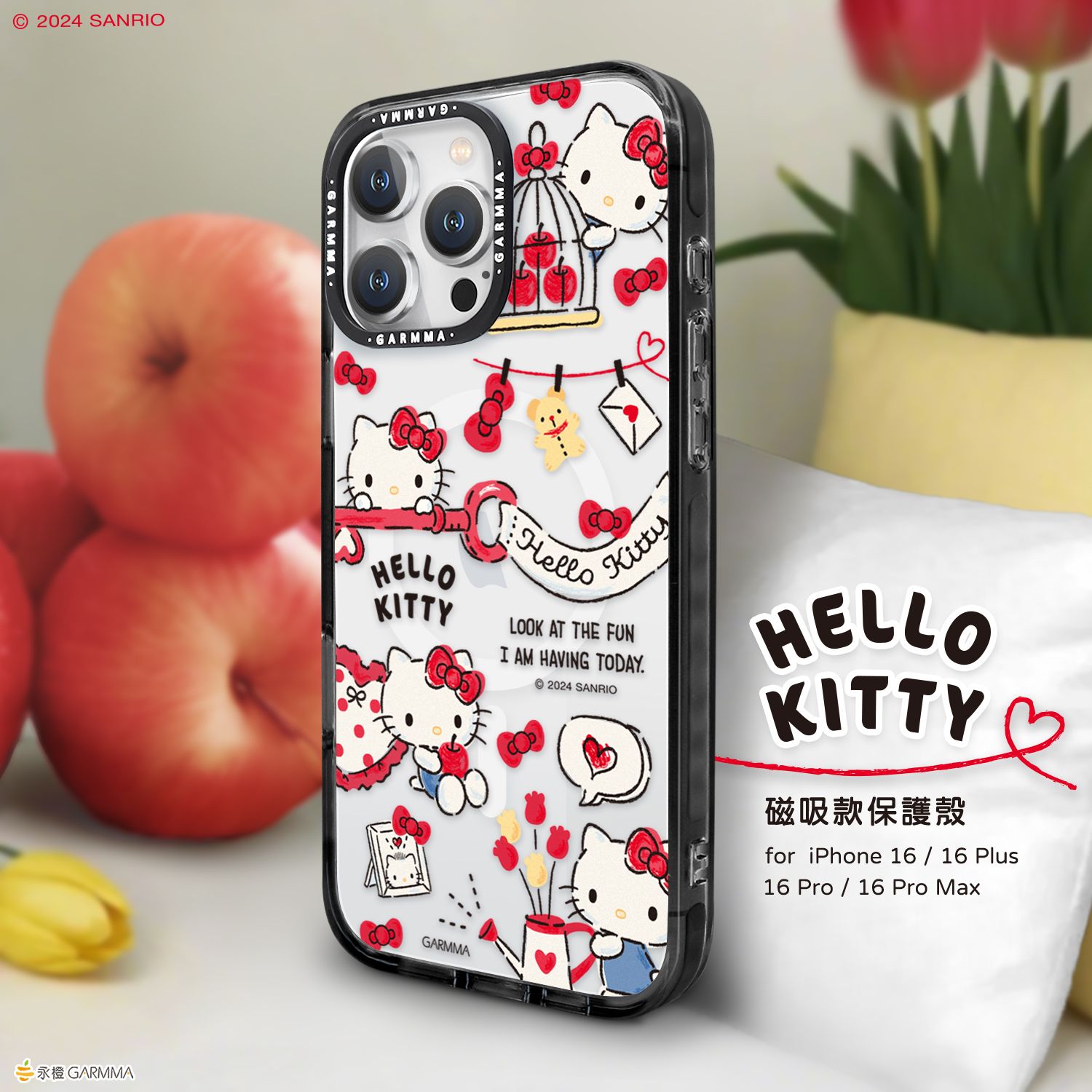 Sanrio iPhone 16 Plus MagSafe Case, Kitty Life