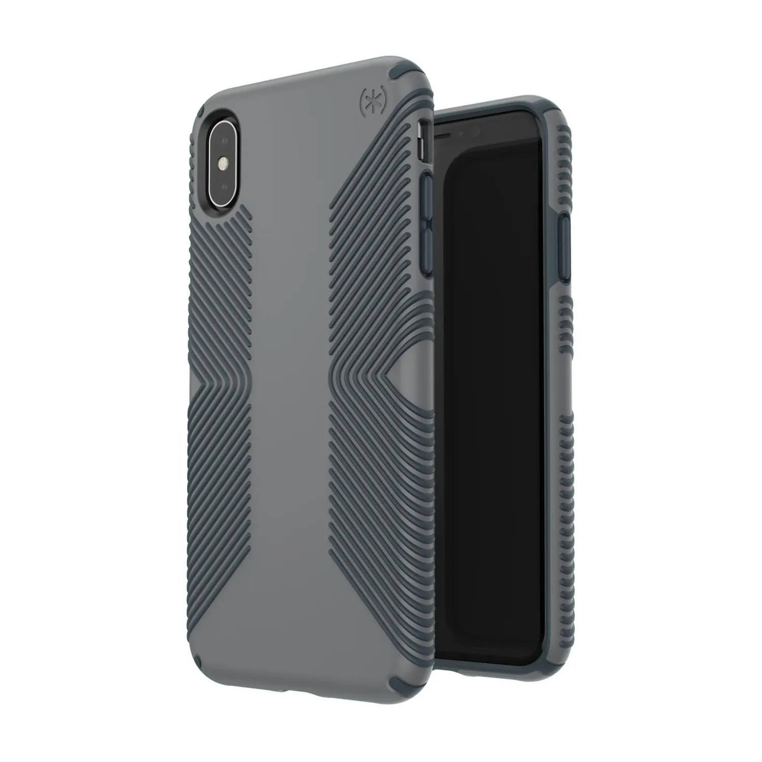 Speck iPhone Xs Max Presidio Grip, Graphite Grey/Charcoal Grey
