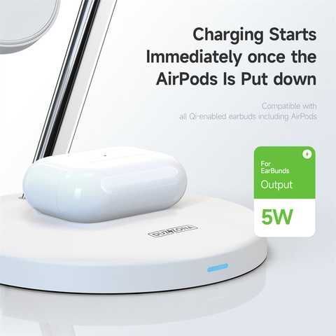 Duzzona W9 3-in-1 Wireless Charger Stand White