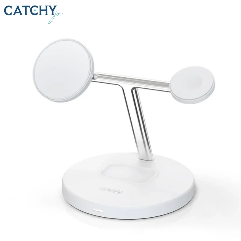 Duzzona W9 3-in-1 Wireless Charger Stand White