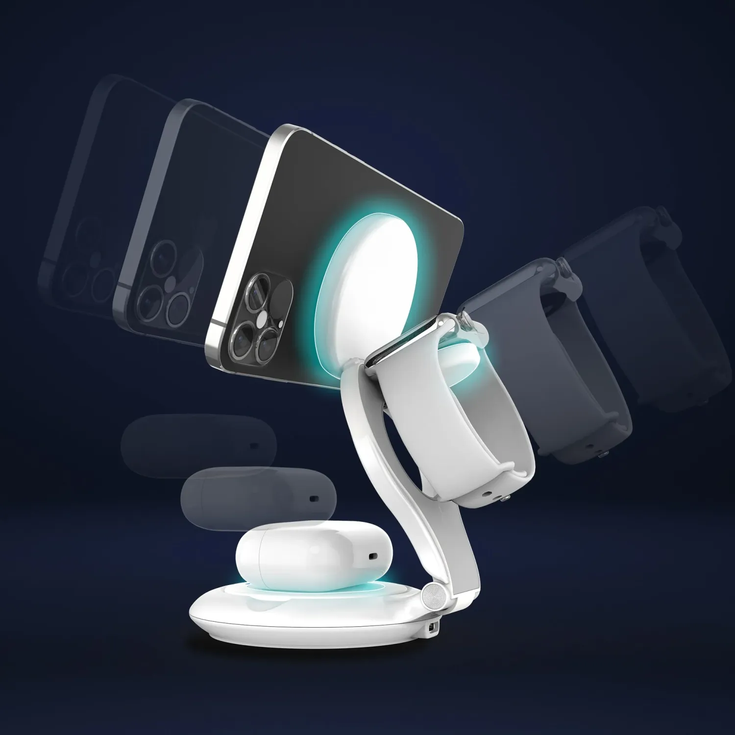 J5CREATE QI2 3-IN-Q MAGNETIC WIRELESS CHARGING STATION