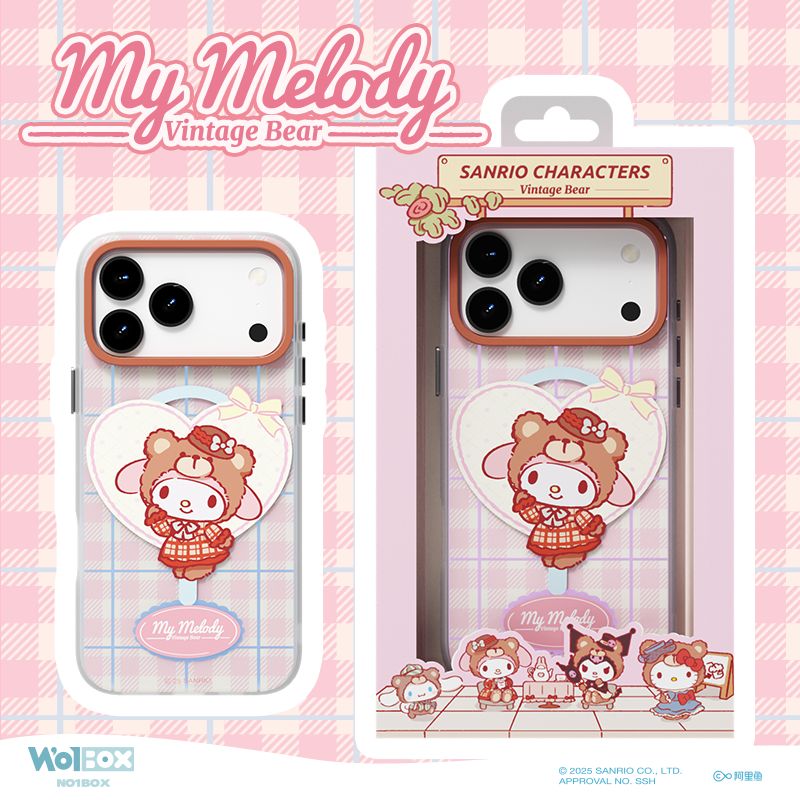 Sanrio iPhone 17 Pro Max MagSafe Case, Plaid Bear My Melody