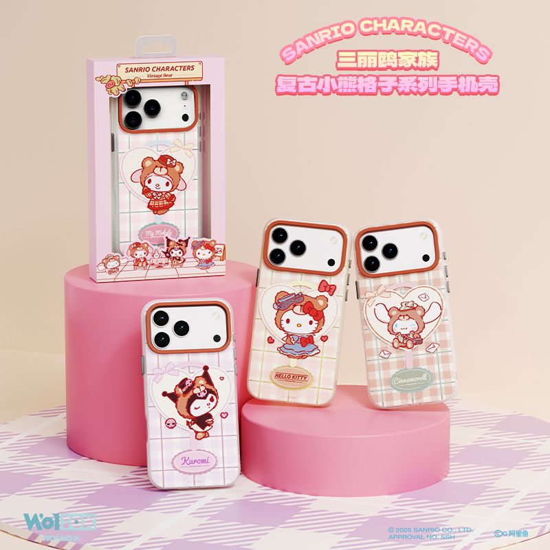 Sanrio iPhone 17 Pro Max MagSafe Case, Plaid Bear My Melody