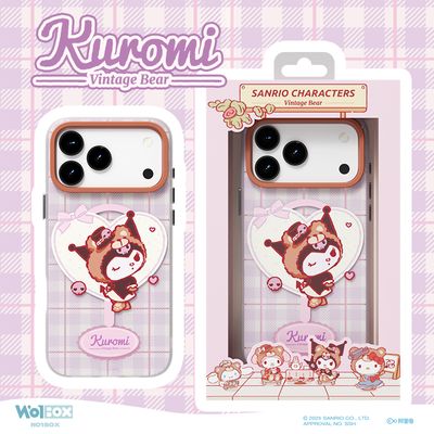 Sanrio iPhone 17 Pro Max MagSafe Case, Plaid Bear Kuromi
