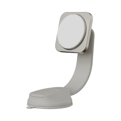 Momax Q2 Magnetic Wireless Charging Car Mount, Titanium