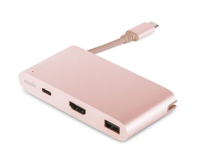 Moshi USB-C 3.1 Multiport Adapter, Golden Rose Moshi USB-C 3.1 Multiport Adapter, Golden Rose