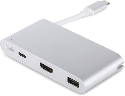 Moshi USB-C 3.1 Multiport Adapter, Silver Moshi USB-C 3.1 Multiport Adapter, Silver