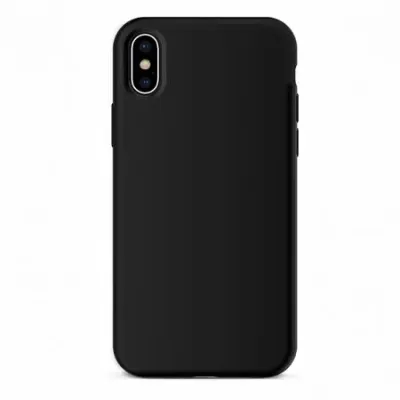 JTLegend iPhone X Nubuck Leather Back Case, Black Nubuck
