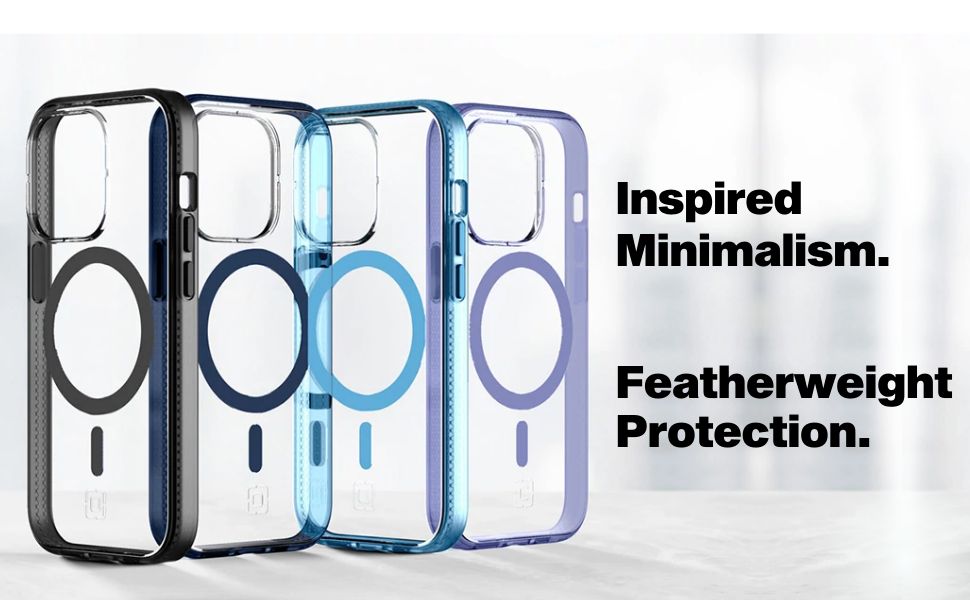 Incipio iPhone 14 Pro Max Grip for MagSafe, Bluejay/Clear