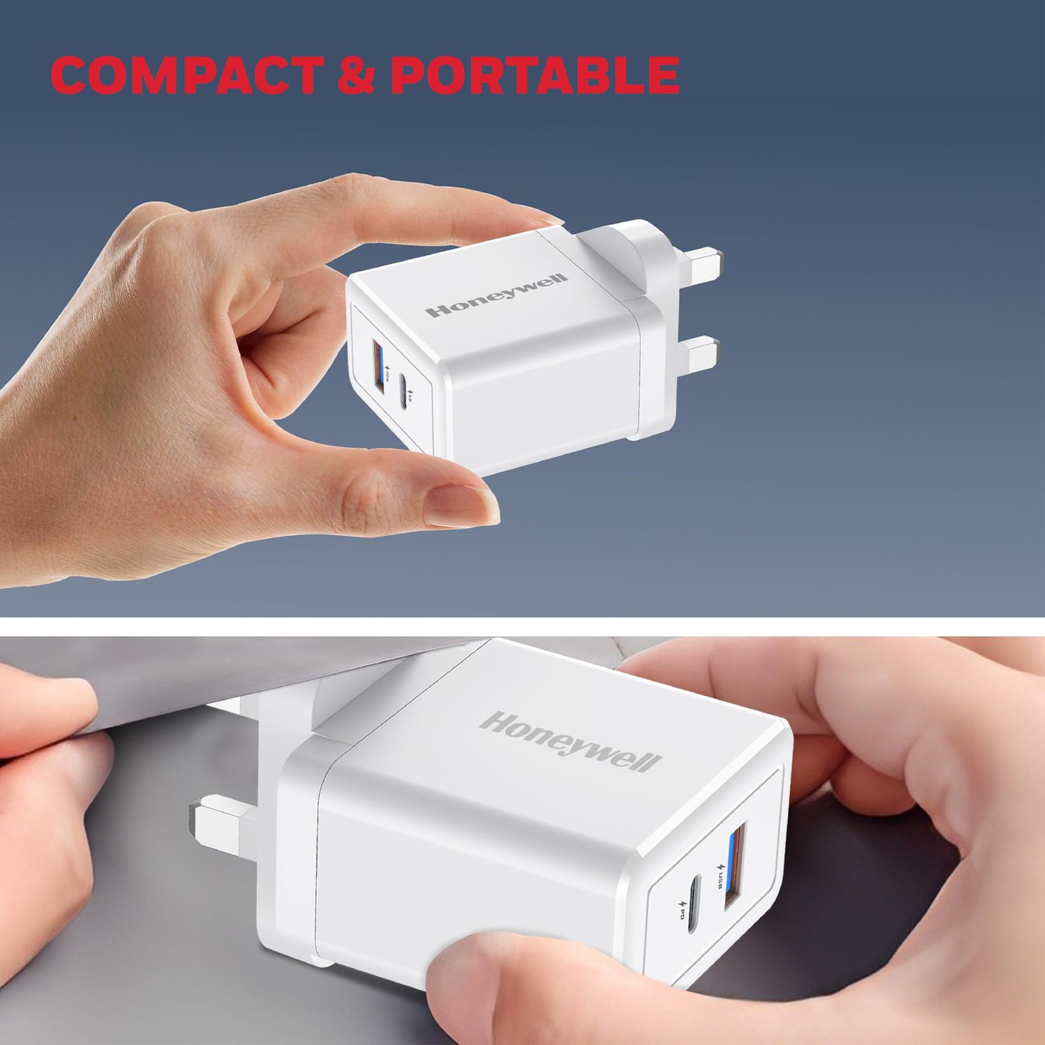 Honeywell Zest Charger Gan 65W, White