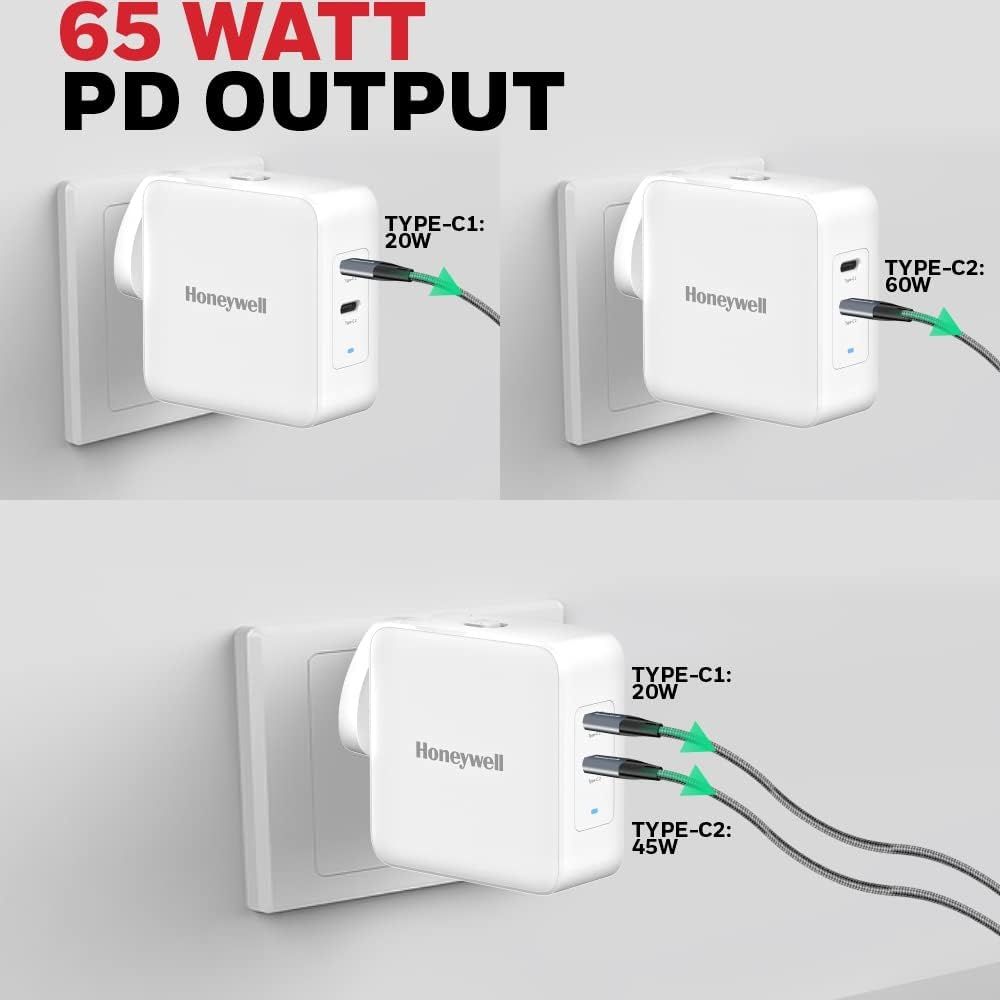 Honeywell Zest Charger Gan 65W, White
