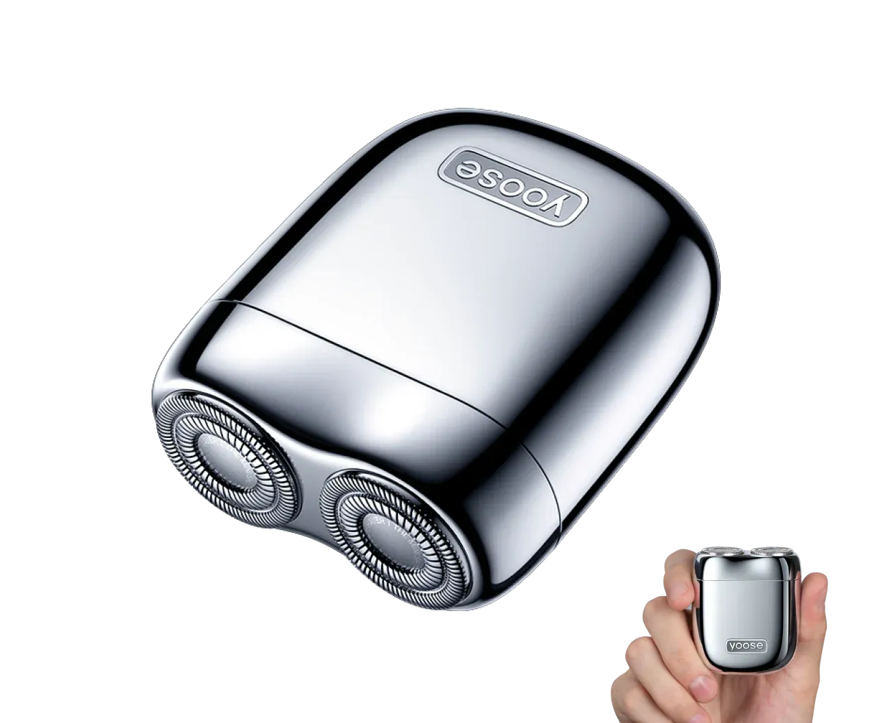 Yoose Portable Mini Shaver, Silver