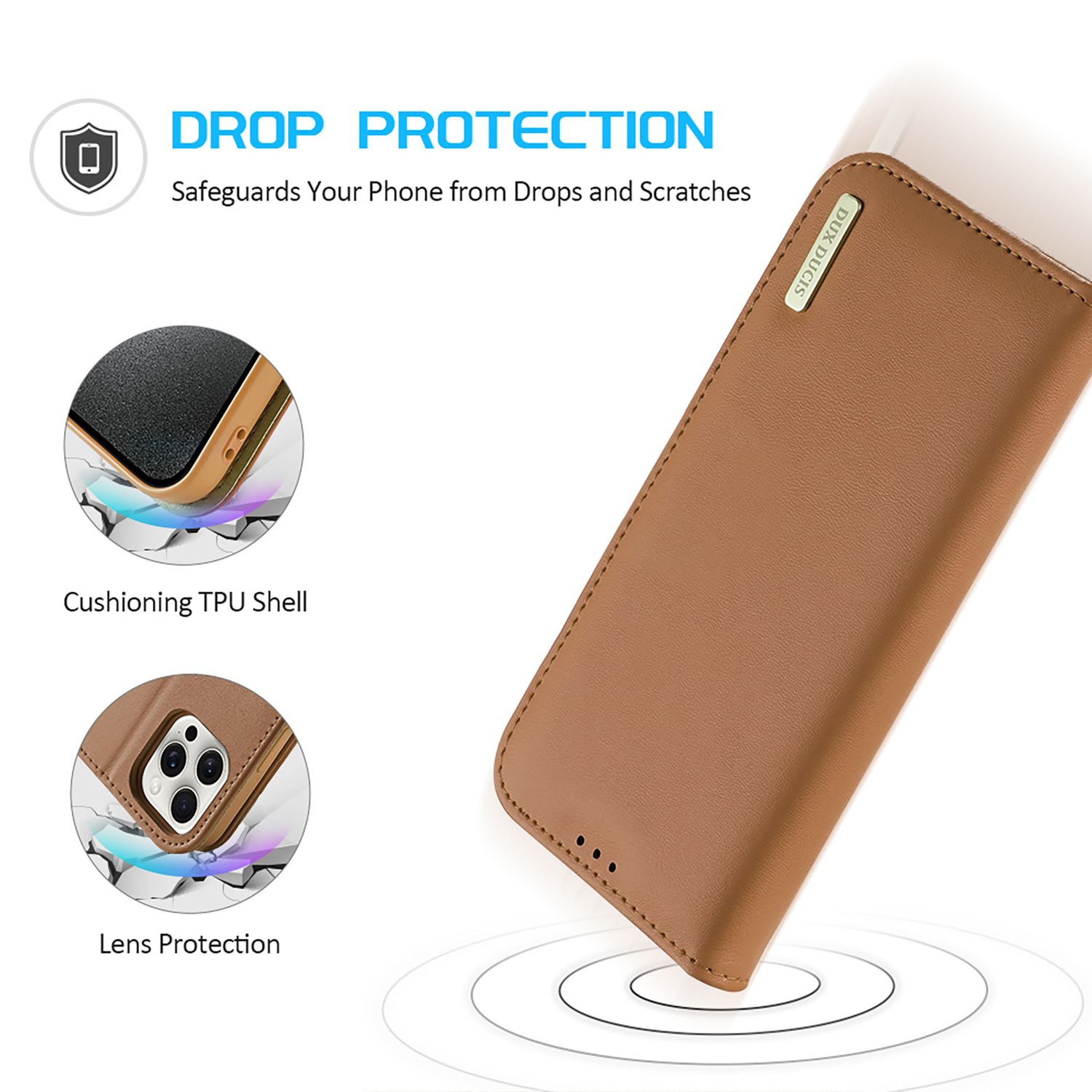 Dux Ducis iPhone 15 Pro Max Hivo, Brown