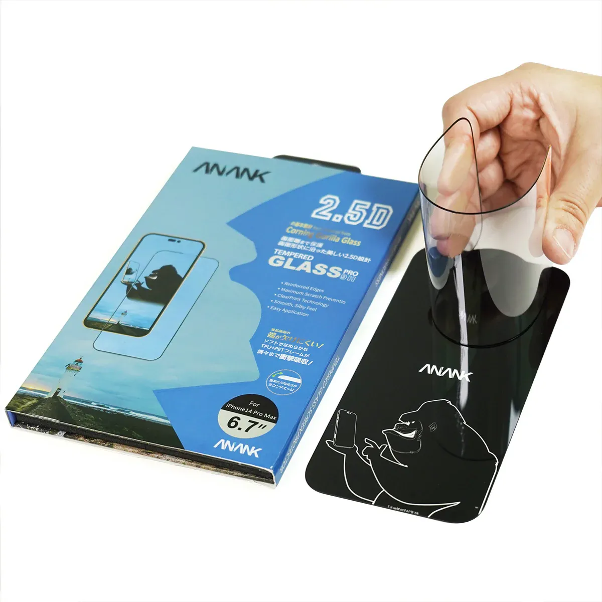 Anank iPhone 16 Plus/15 Plus 2.5D T.Glass ,Clear