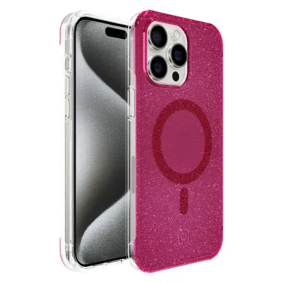 Incipio iPhone 15 Pro Max Forme Protective Case with MagSafe, Pop Pink Glitter