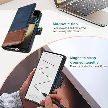 TDG TDG Samsung S25 Ultra Q6 Detachable FlipCase, BlueBrown