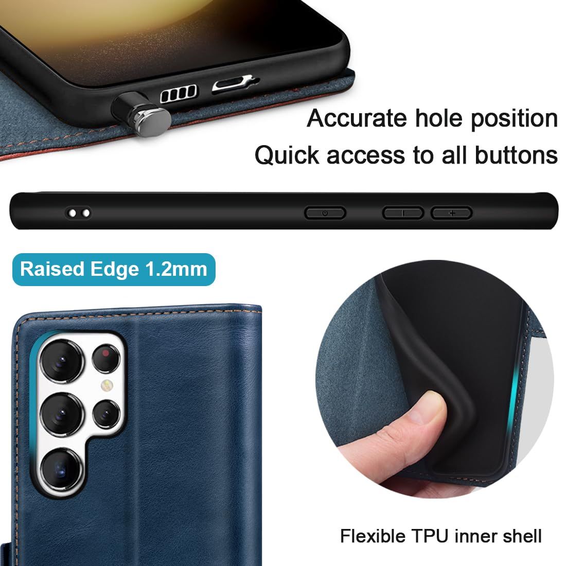 TDG TDG Samsung S25 Ultra Q6 Detachable FlipCase, BlueBrown