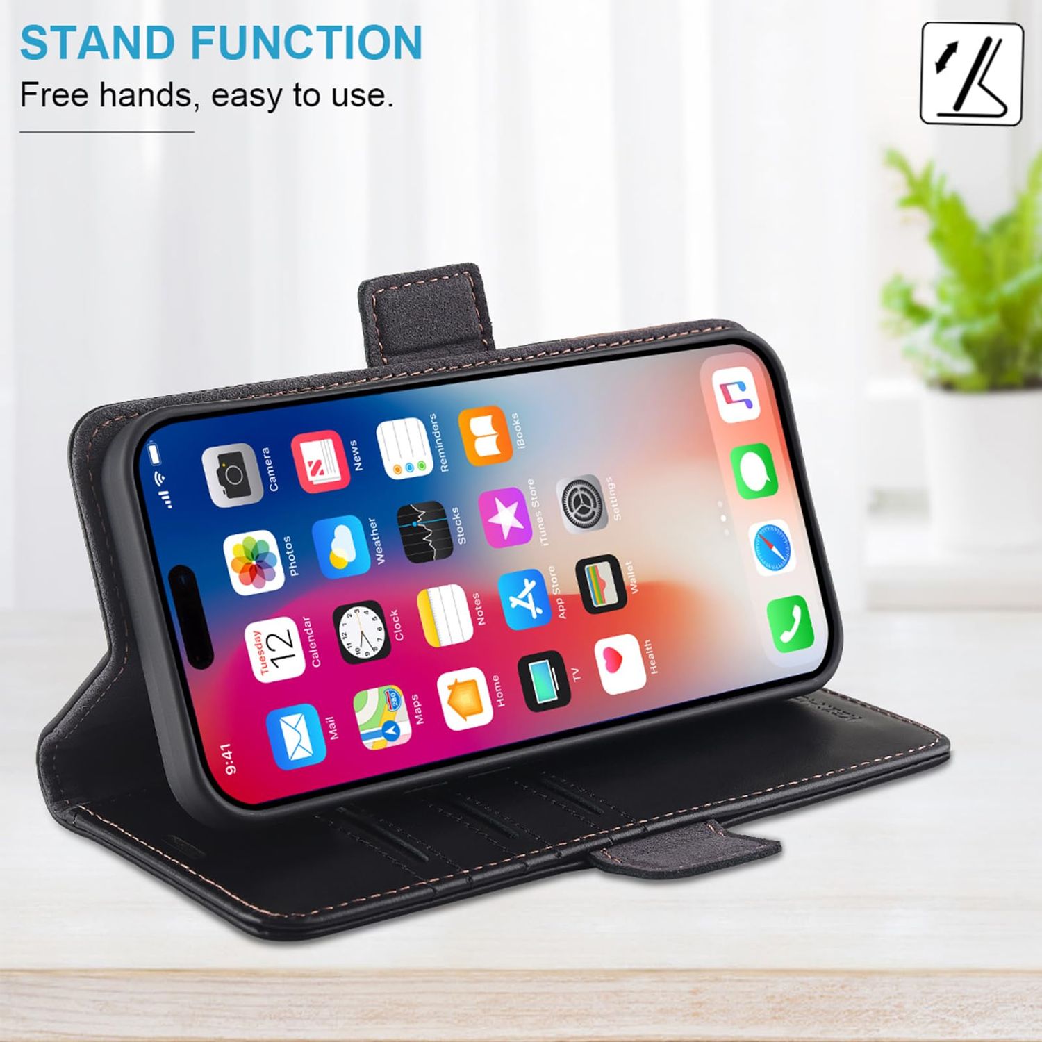 TDG iPhone 16 Pro Max Q6 Detachable FlipCase, BlackBrown