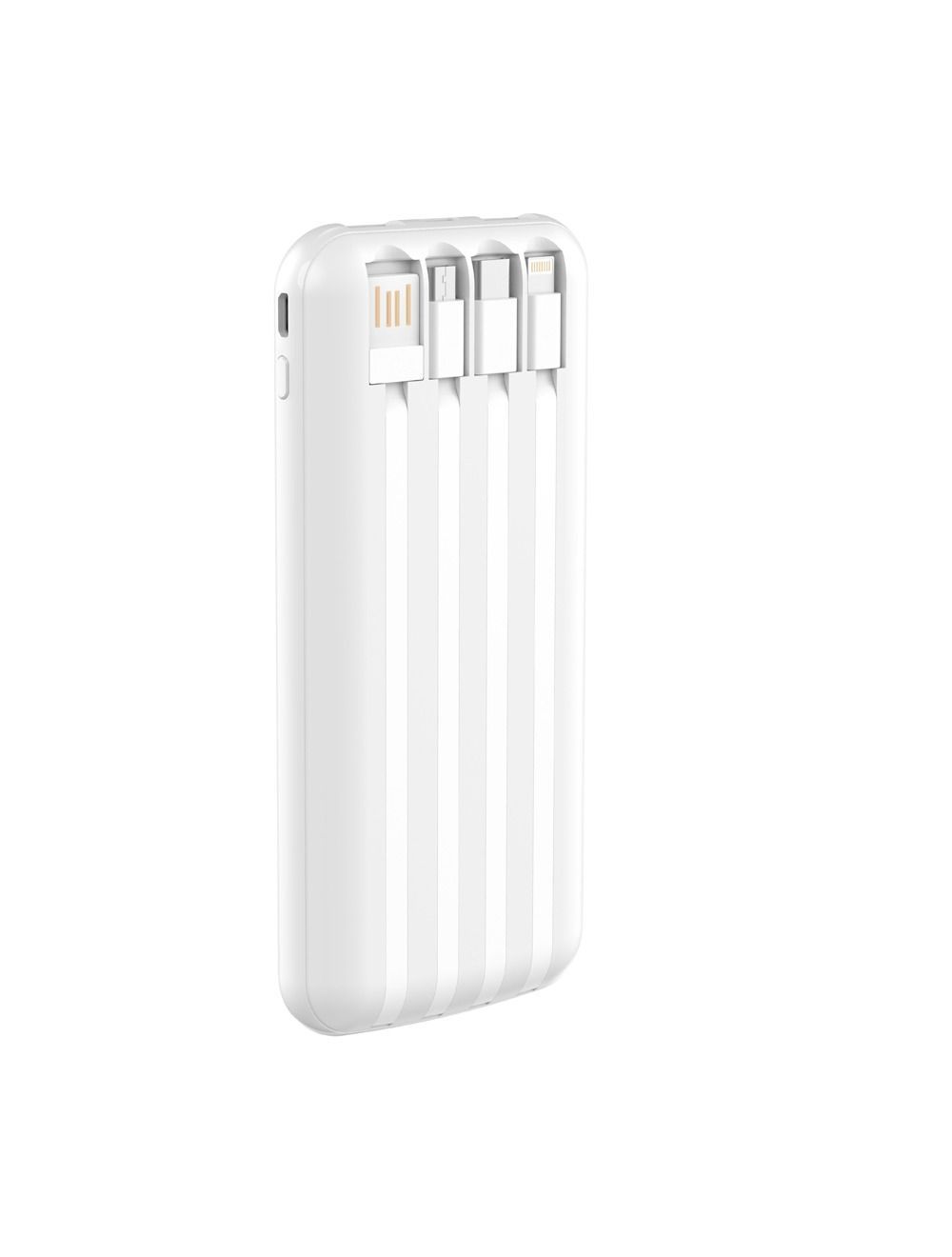 Devia Kintone Build-In 4 Cables 10,000mAh, White