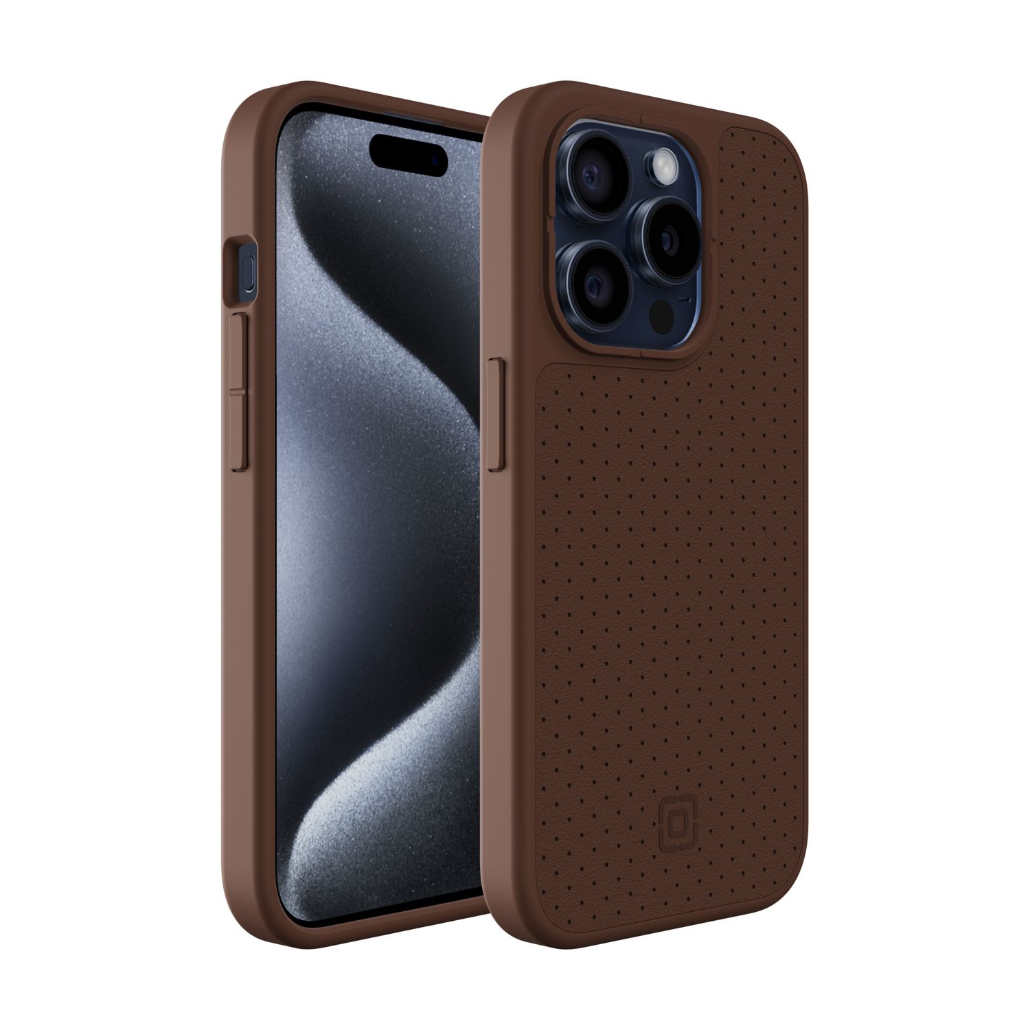 Incipio iPhone 15 Pro cru. Protective for MagSafe, Brown Faux Leather