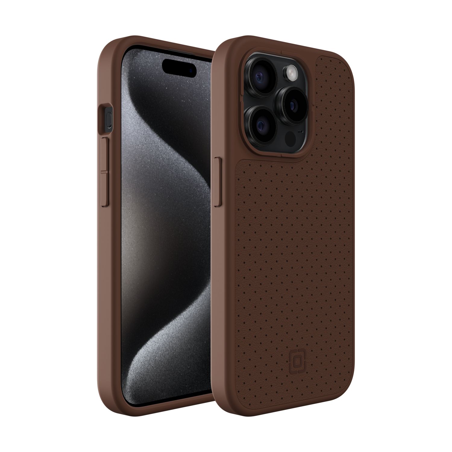 Incipio iPhone 15 Pro cru. Protective for MagSafe, Brown Faux Leather