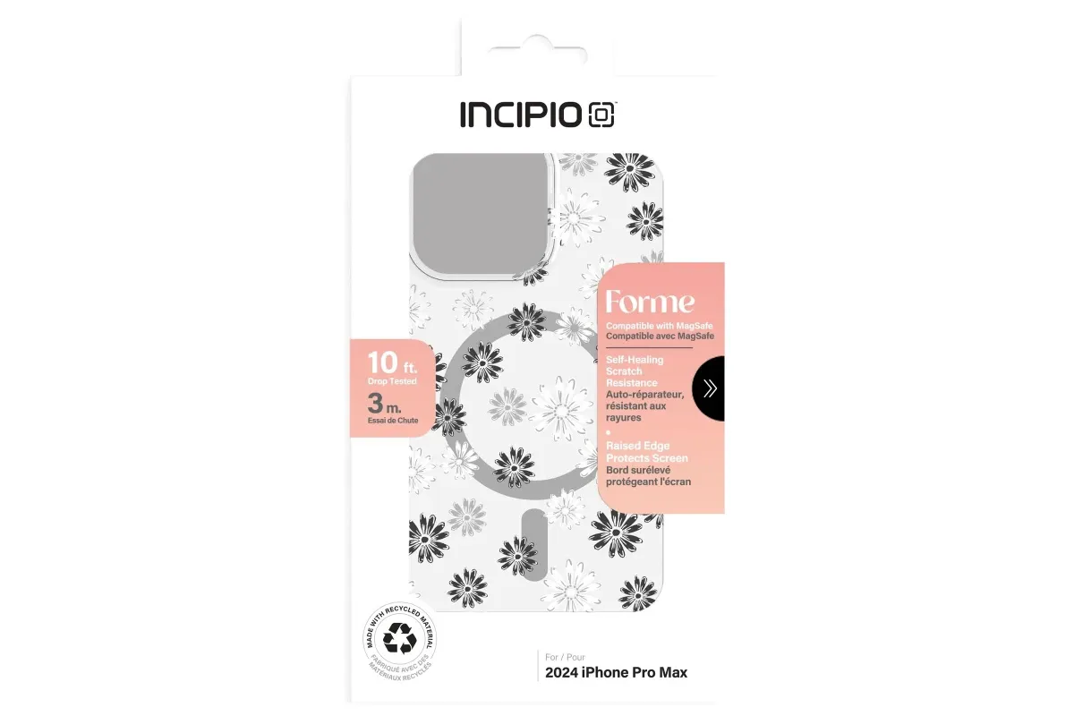 Incipio iPhone 16 Pro Max Forme MagSafe, Ditzy Floral Silver