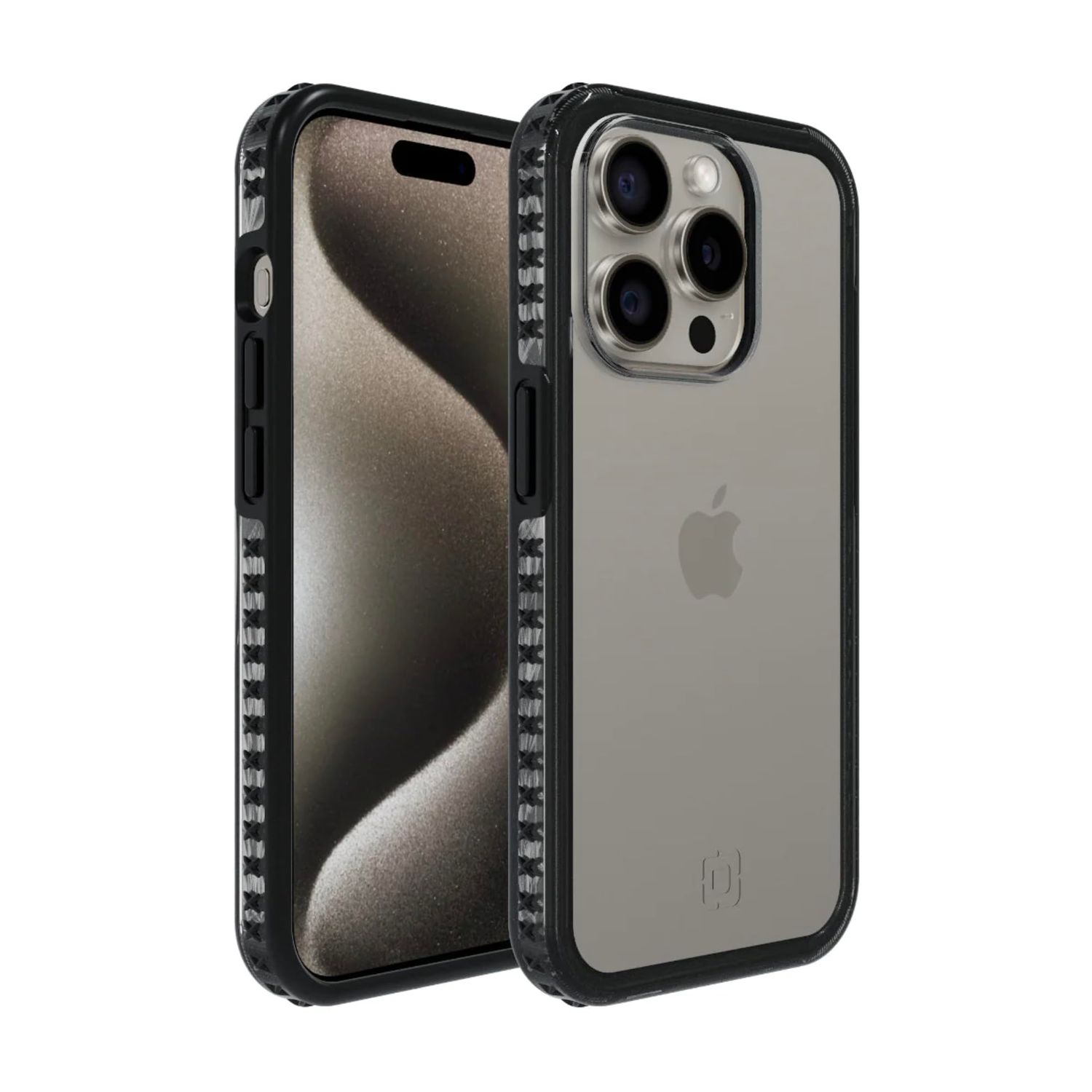 Incipio iPhone 15 Pro Grip Case, Black/Clear