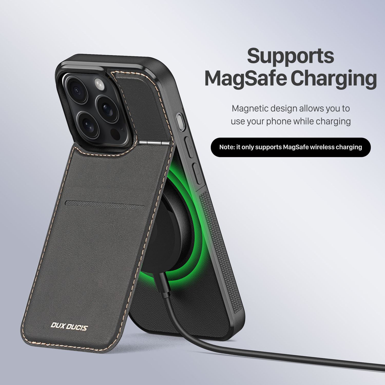 Dux Ducis iPhone 15 Pro Max Rafi with MagSafe, Black