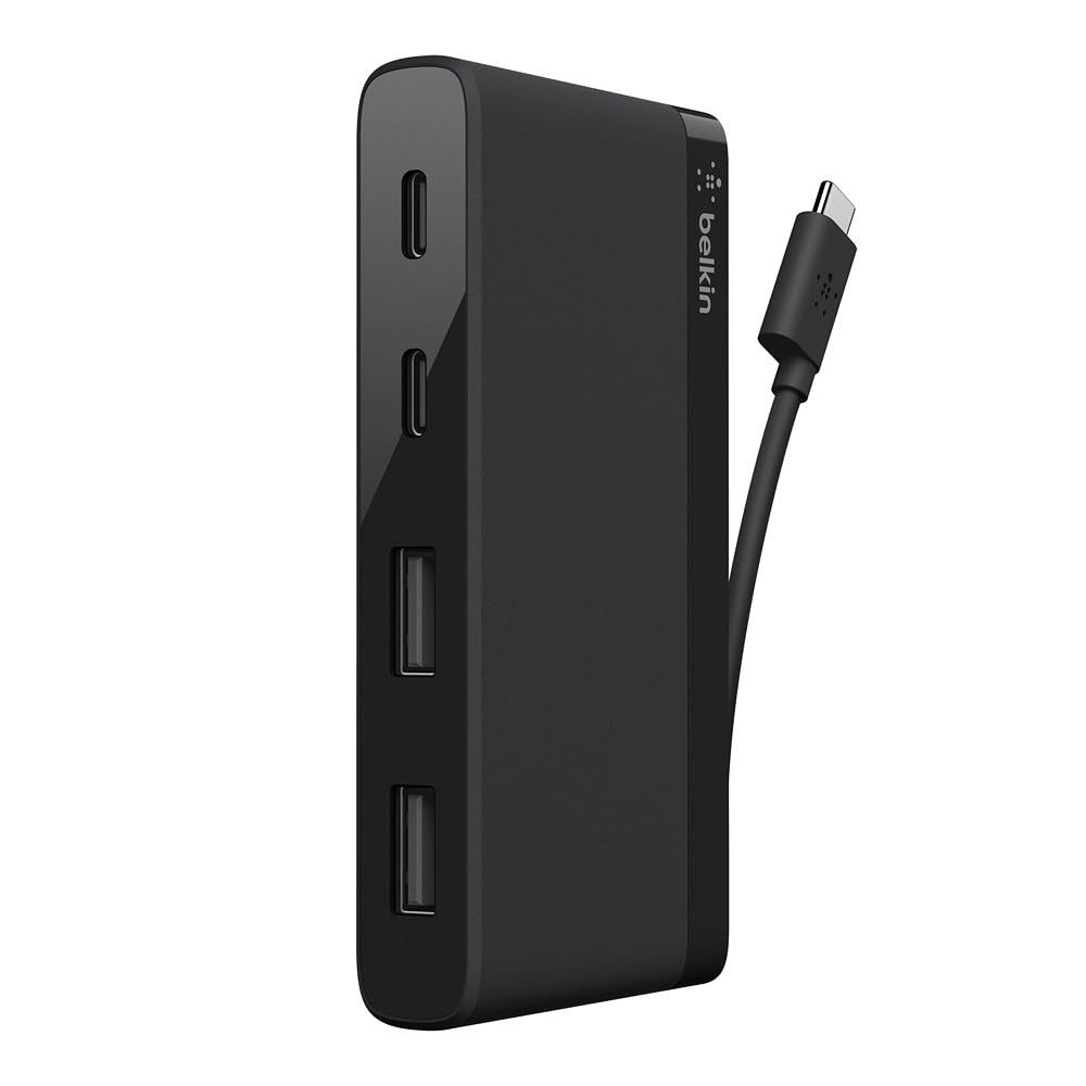 Belkin USB-C 4-Port Mini Hub, Black