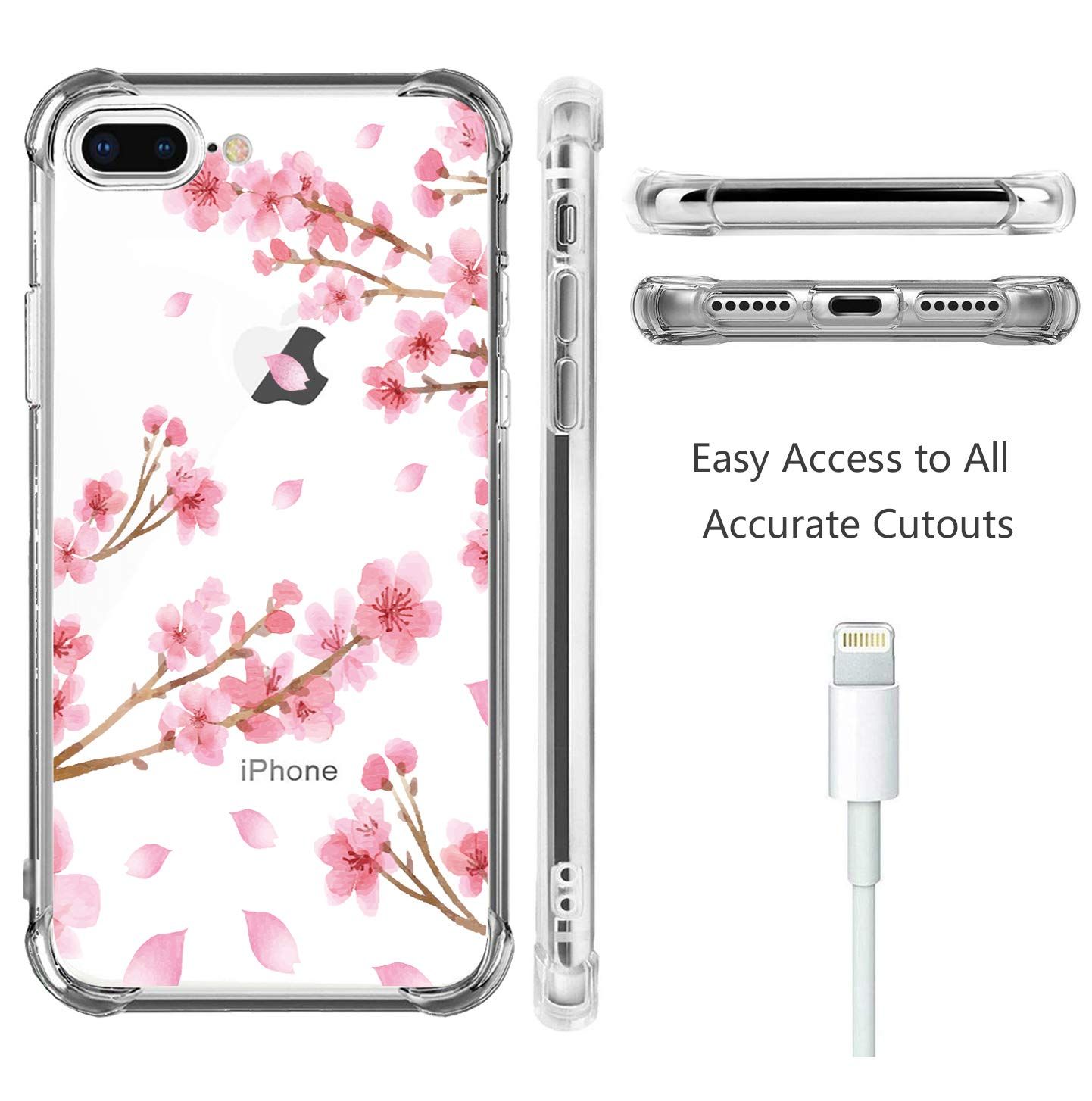Power Support iPhone 7 Air Jacket Cherry Blossom Sakura, Clear