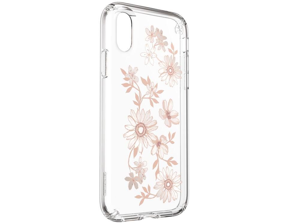 Speck iPhone XR Presidio Clear Print, Fairy Tale Floral Fuchsia/Clear