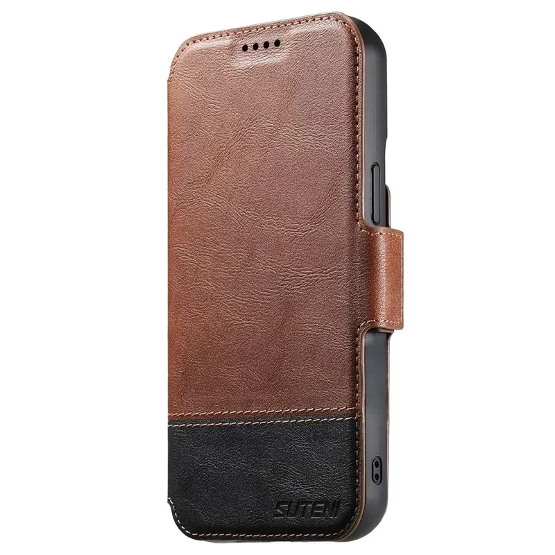 TDG Suteni iPhone 16 Pro Q6 Detachable Flip Case, BrownBlack