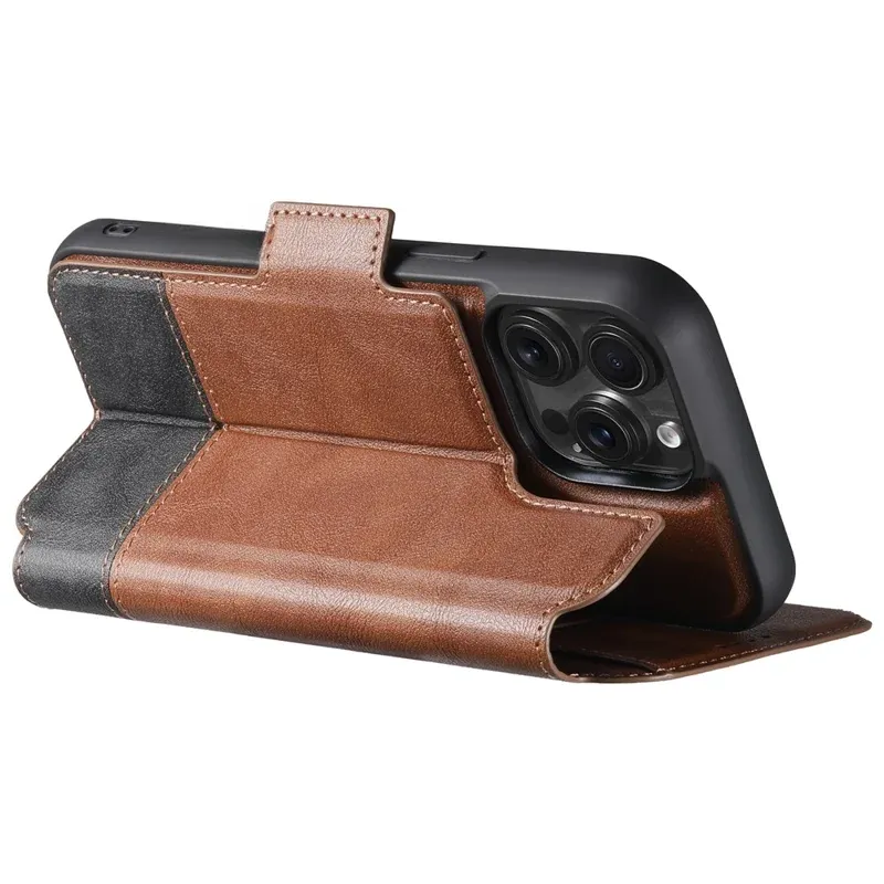TDG Suteni iPhone 16 Pro Q6 Detachable Flip Case, BrownBlack