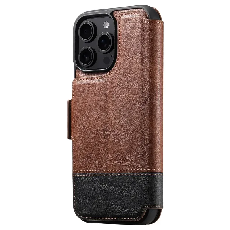 TDG Suteni iPhone 16 Pro Q6 Detachable Flip Case, BrownBlack