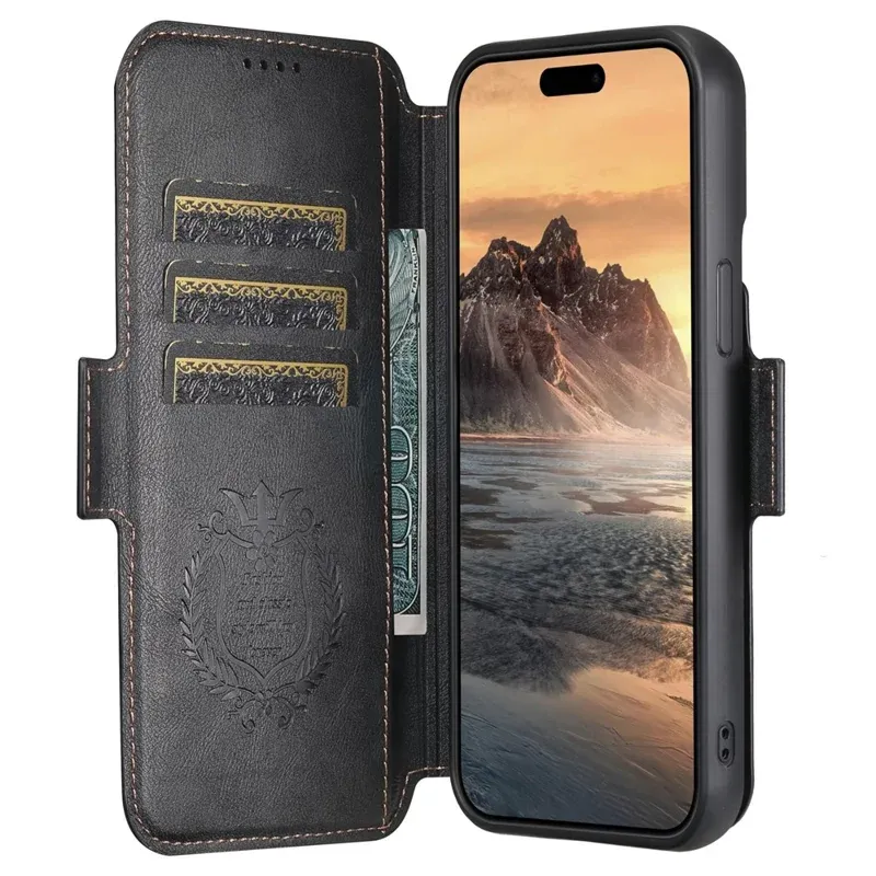 TDG Suteni iPhone 16 Pro Q6 Detachable Flip Case, BlackBrown