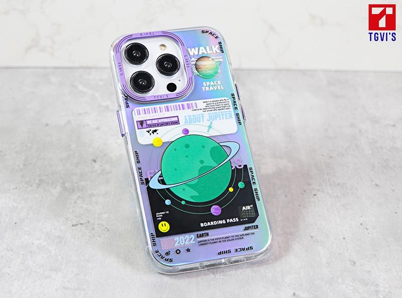 TGViS iPhone 14 Pro Space Series Spaceman, Purple