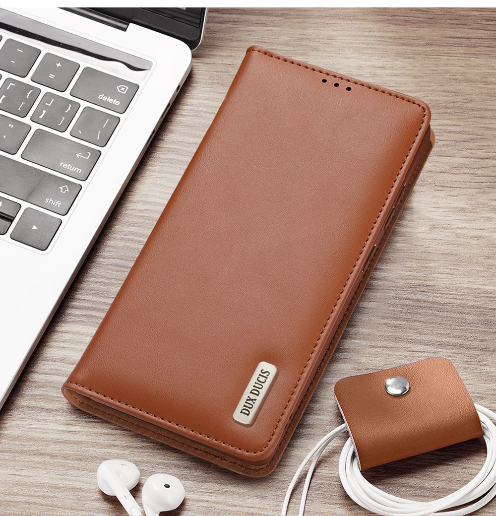 Dux Ducis Samsung S25 Edge Hivo Leather Case, Brown